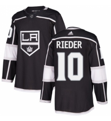 Men's Adidas Los Angeles Kings #10 Tobias Rieder Authentic Black Home NHL Jersey