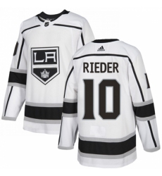 Youth Adidas Los Angeles Kings #10 Tobias Rieder Authentic White Away NHL Jersey