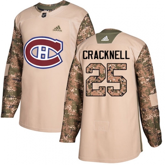 Men's Adidas Montreal Canadiens #25 Adam Cracknell Authentic Camo Veterans Day Practice NHL Jersey Men's Adidas Montreal Canadiens #25 Adam Cracknell Authentic Camo Veterans Day Practice NHL Jersey