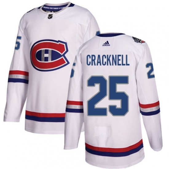 Men's Adidas Montreal Canadiens #25 Adam Cracknell Authentic White 2017 100 Classic NHL Jersey Men's Adidas Montreal Canadiens #25 Adam Cracknell Authentic White 2017 100 Classic NHL Jersey