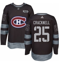 Men's Adidas Montreal Canadiens #25 Adam Cracknell Premier Black 1917-2017 100th Anniversary NHL Jersey Men's Adidas Montreal Canadiens #25 Adam Cracknell Premier Black 1917-2017 100th Anniversary NHL Jersey