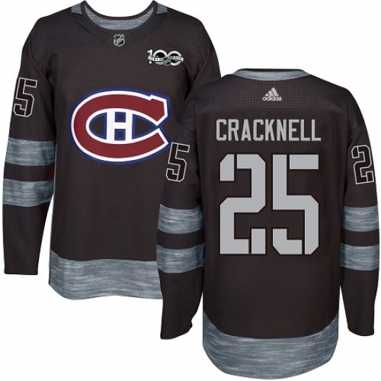 Men's Adidas Montreal Canadiens #25 Adam Cracknell Premier Black 1917-2017 100th Anniversary NHL Jersey Men's Adidas Montreal Canadiens #25 Adam Cracknell Premier Black 1917-2017 100th Anniversary NHL Jersey