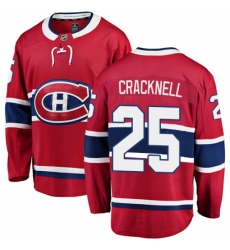 Men's Montreal Canadiens #25 Adam Cracknell Authentic Red Home Fanatics Branded Breakaway NHL Jersey Men's Montreal Canadiens #25 Adam Cracknell Authentic Red Home Fanatics Branded Breakaway NHL Jersey