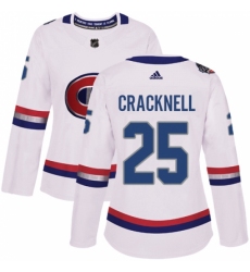 Women's Adidas Montreal Canadiens #25 Adam Cracknell Authentic White 2017 100 Classic NHL Jersey Women's Adidas Montreal Canadiens #25 Adam Cracknell Authentic White 2017 100 Classic NHL Jersey