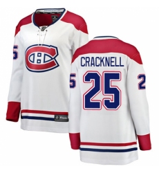Women's Montreal Canadiens #25 Adam Cracknell Authentic White Away Fanatics Branded Breakaway NHL Jersey Women's Montreal Canadiens #25 Adam Cracknell Authentic White Away Fanatics Branded Breakaway NHL Jersey