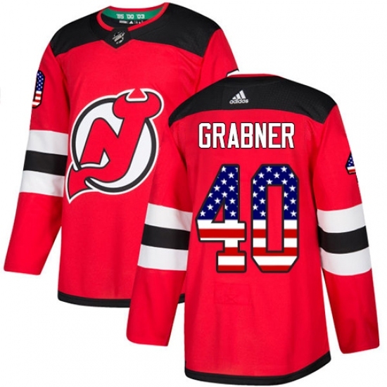 Men's Adidas New Jersey Devils #40 Michael Grabner Authentic Red USA Flag Fashion NHL Jersey Men's Adidas New Jersey Devils #40 Michael Grabner Authentic Red USA Flag Fashion NHL Jersey