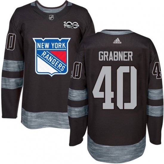 Men's Adidas New York Rangers #40 Michael Grabner Authentic Black 1917-2017 100th Anniversary NHL Jersey Men's Adidas New York Rangers #40 Michael Grabner Authentic Black 1917-2017 100th Anniversary NHL Jersey