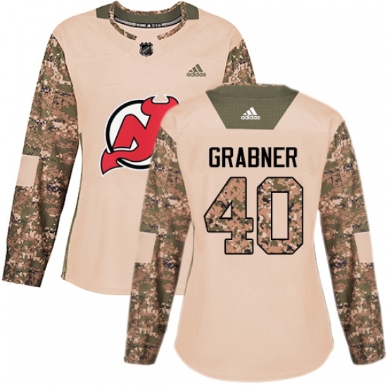 Women's Adidas New Jersey Devils #40 Michael Grabner Authentic Camo Veterans Day Practice NHL Jersey Women's Adidas New Jersey Devils #40 Michael Grabner Authentic Camo Veterans Day Practice NHL Jersey