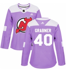Women's Adidas New Jersey Devils #40 Michael Grabner Authentic Purple Fights Cancer Practice NHL Jersey Women's Adidas New Jersey Devils #40 Michael Grabner Authentic Purple Fights Cancer Practice NHL Jersey