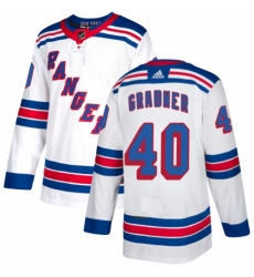 Women's Reebok New York Rangers #40 Michael Grabner Authentic White Away NHL Jersey