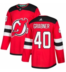 Youth Adidas New Jersey Devils #40 Michael Grabner Authentic Red Home NHL Jersey