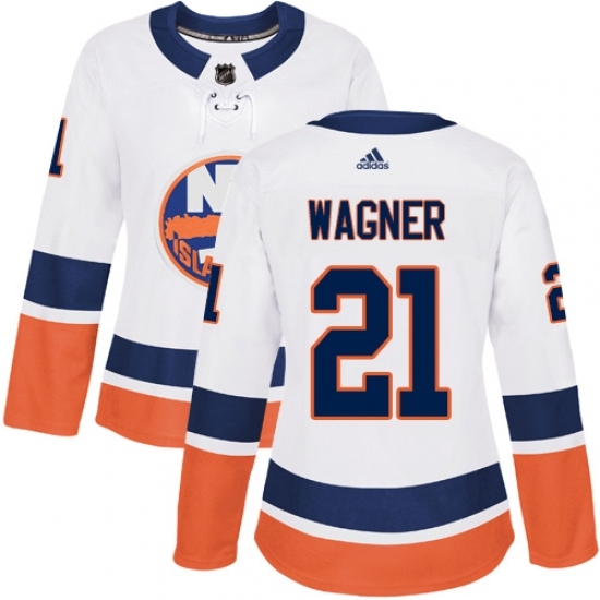 Women's Adidas New York Islanders #21 Chris Wagner Authentic White Away NHL Jersey Women's Adidas New York Islanders #21 Chris Wagner Authentic White Away NHL Jersey