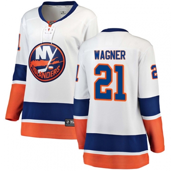 Women's New York Islanders #21 Chris Wagner Fanatics Branded White Away Breakaway NHL Jersey Women's New York Islanders #21 Chris Wagner Fanatics Branded White Away Breakaway NHL Jersey