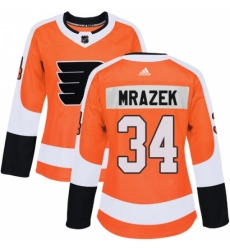 Women's Adidas Philadelphia Flyers #34 Petr Mrazek Premier Orange Home NHL Jersey Women's Adidas Philadelphia Flyers #34 Petr Mrazek Premier Orange Home NHL Jersey
