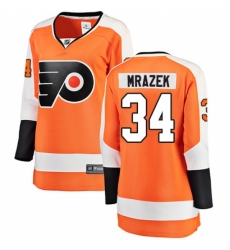 Women's Philadelphia Flyers #34 Petr Mrazek Fanatics Branded Orange Home Breakaway NHL Jersey Women's Philadelphia Flyers #34 Petr Mrazek Fanatics Branded Orange Home Breakaway NHL Jersey