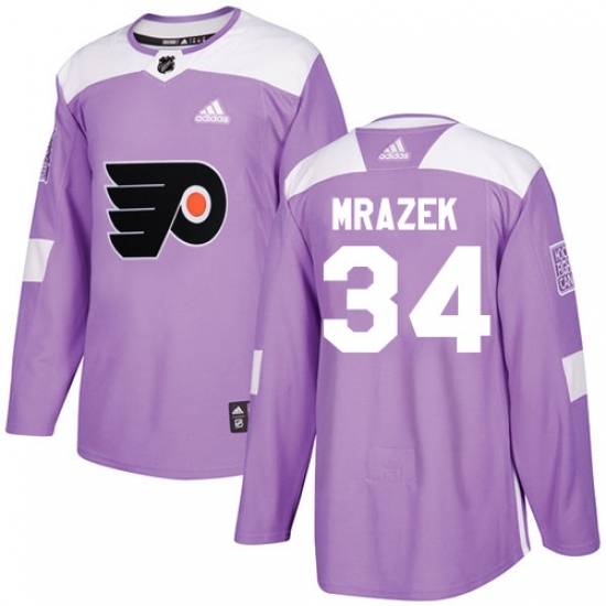 Youth Adidas Philadelphia Flyers #34 Petr Mrazek Authentic Purple Fights Cancer Practice NHL Jersey Youth Adidas Philadelphia Flyers #34 Petr Mrazek Authentic Purple Fights Cancer Practice NHL Jersey