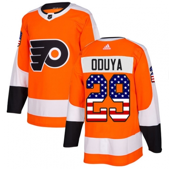 Men's Adidas Philadelphia Flyers #29 Johnny Oduya Authentic Orange USA Flag Fashion NHL Jersey Men's Adidas Philadelphia Flyers #29 Johnny Oduya Authentic Orange USA Flag Fashion NHL Jersey