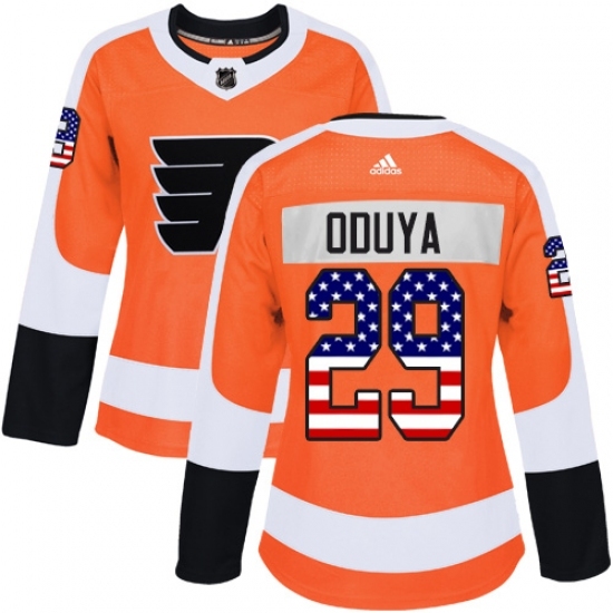 Women's Adidas Philadelphia Flyers #29 Johnny Oduya Authentic Orange USA Flag Fashion NHL Jersey Women's Adidas Philadelphia Flyers #29 Johnny Oduya Authentic Orange USA Flag Fashion NHL Jersey