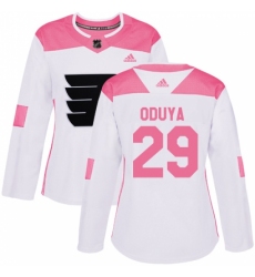 Women's Adidas Philadelphia Flyers #29 Johnny Oduya Authentic White Pink Fashion NHL Jersey Women's Adidas Philadelphia Flyers #29 Johnny Oduya Authentic White Pink Fashion NHL Jersey