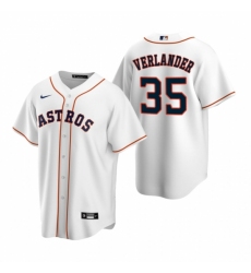 Men's Nike Houston Astros #35 Justin Verlander White Home Stitched Baseball Jersey