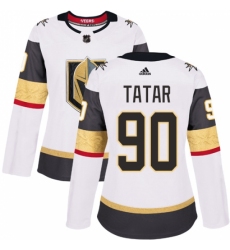 Women's Adidas Vegas Golden Knights #90 Tomas Tatar Authentic White Away NHL Jersey