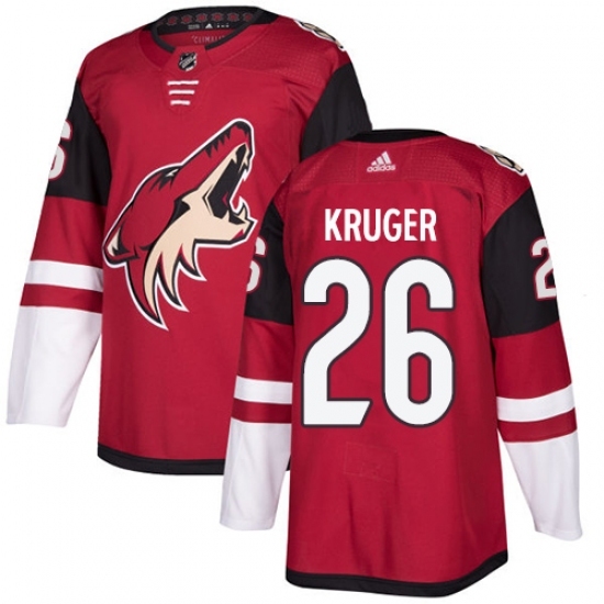 Men's Adidas Arizona Coyotes #26 Marcus Kruger Authentic Burgundy Red Home NHL Jersey Men's Adidas Arizona Coyotes #26 Marcus Kruger Authentic Burgundy Red Home NHL Jersey