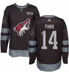 Men's Adidas Arizona Coyotes #14 Richard Panik Authentic Black 1917-2017 100th Anniversary NHL Jersey Men's Adidas Arizona Coyotes #14 Richard Panik Authentic Black 1917-2017 100th Anniversary NHL Jersey
