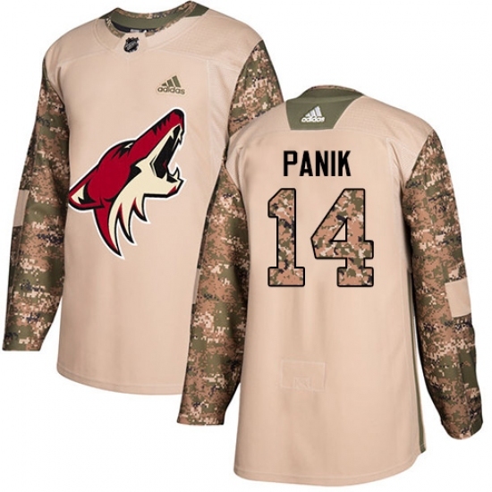 Men's Adidas Arizona Coyotes #14 Richard Panik Authentic Camo Veterans Day Practice NHL Jersey Men's Adidas Arizona Coyotes #14 Richard Panik Authentic Camo Veterans Day Practice NHL Jersey