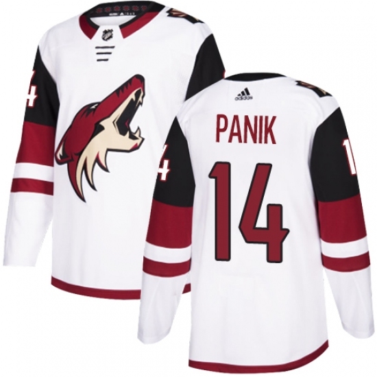 Men's Adidas Arizona Coyotes #14 Richard Panik Authentic White Away NHL Jersey Men's Adidas Arizona Coyotes #14 Richard Panik Authentic White Away NHL Jersey