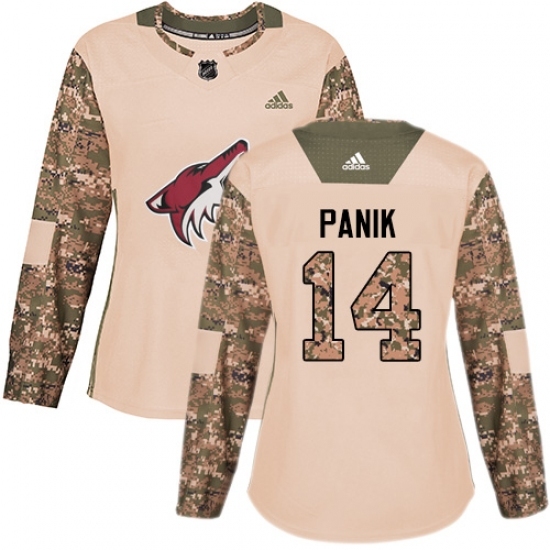 Women's Adidas Arizona Coyotes #14 Richard Panik Authentic Camo Veterans Day Practice NHL Jersey Women's Adidas Arizona Coyotes #14 Richard Panik Authentic Camo Veterans Day Practice NHL Jersey