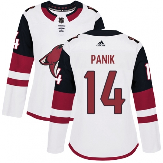 Women's Adidas Arizona Coyotes #14 Richard Panik Authentic White Away NHL Jersey Women's Adidas Arizona Coyotes #14 Richard Panik Authentic White Away NHL Jersey