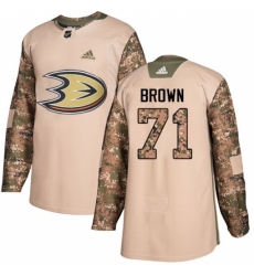 Men's Adidas Anaheim Ducks #71 J.T. Brown Authentic Camo Veterans Day Practice NHL Jersey Men's Adidas Anaheim Ducks #71 J.T. Brown Authentic Camo Veterans Day Practice NHL Jersey