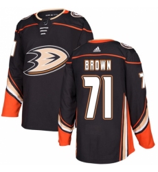 Men's Adidas Anaheim Ducks #71 J.T. Brown Premier Black Home NHL Jersey Men's Adidas Anaheim Ducks #71 J.T. Brown Premier Black Home NHL Jersey