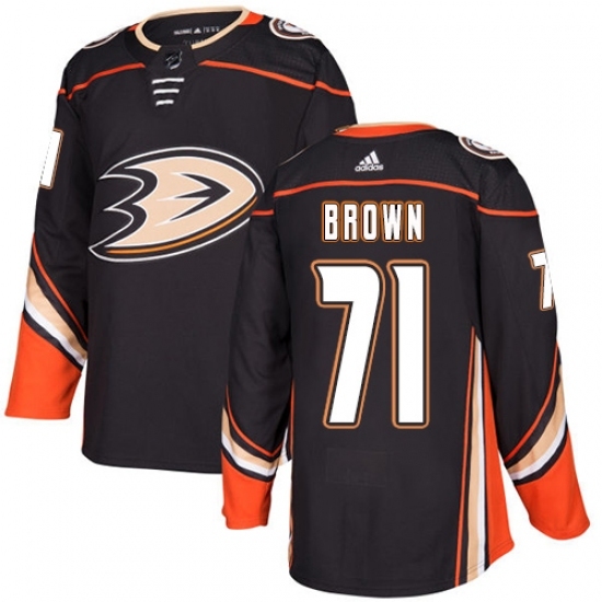 Youth Adidas Anaheim Ducks #71 J.T. Brown Authentic Black Home NHL Jersey Youth Adidas Anaheim Ducks #71 J.T. Brown Authentic Black Home NHL Jersey