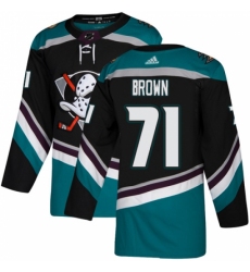 Youth Adidas Anaheim Ducks #71 J.T. Brown Authentic Black Teal Third NHL Jerse Youth Adidas Anaheim Ducks #71 J.T. Brown Authentic Black Teal Third NHL Jerse