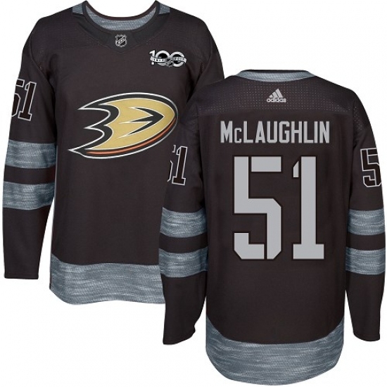 Men's Adidas Anaheim Ducks #51 Blake McLaughlin Authentic Black 1917-2017 100th Anniversary NHL Jersey Men's Adidas Anaheim Ducks #51 Blake McLaughlin Authentic Black 1917-2017 100th Anniversary NHL Jersey