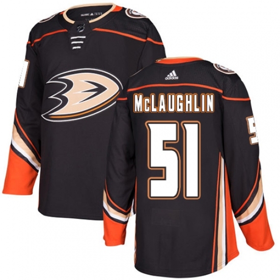 Men's Adidas Anaheim Ducks #51 Blake McLaughlin Authentic Black Home NHL Jersey Men's Adidas Anaheim Ducks #51 Blake McLaughlin Authentic Black Home NHL Jersey