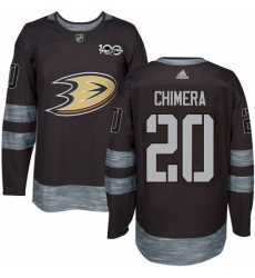 Men's Adidas Anaheim Ducks #20 Jason Chimera Authentic Black 1917-2017 100th Anniversary NHL Jersey Men's Adidas Anaheim Ducks #20 Jason Chimera Authentic Black 1917-2017 100th Anniversary NHL Jersey