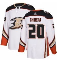 Youth Adidas Anaheim Ducks #20 Jason Chimera Authentic White Away NHL Jersey Youth Adidas Anaheim Ducks #20 Jason Chimera Authentic White Away NHL Jersey