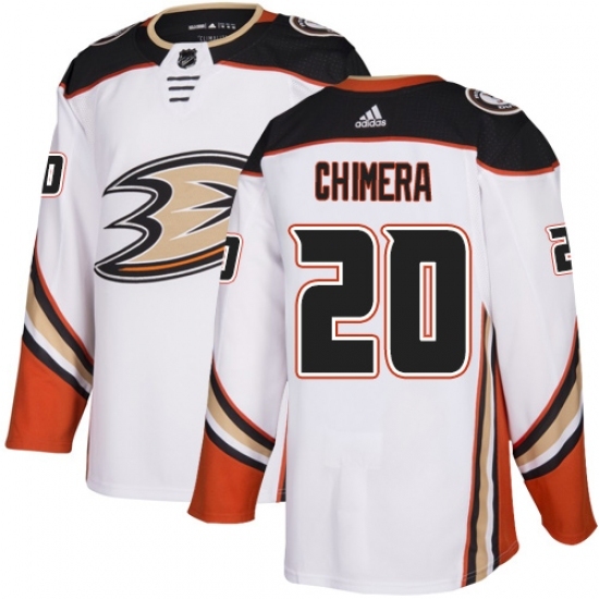 Youth Adidas Anaheim Ducks #20 Jason Chimera Authentic White Away NHL Jersey Youth Adidas Anaheim Ducks #20 Jason Chimera Authentic White Away NHL Jersey