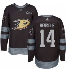 Men's Adidas Anaheim Ducks #14 Adam Henrique Authentic Black 1917-2017 100th Anniversary NHL Jersey Men's Adidas Anaheim Ducks #14 Adam Henrique Authentic Black 1917-2017 100th Anniversary NHL Jersey