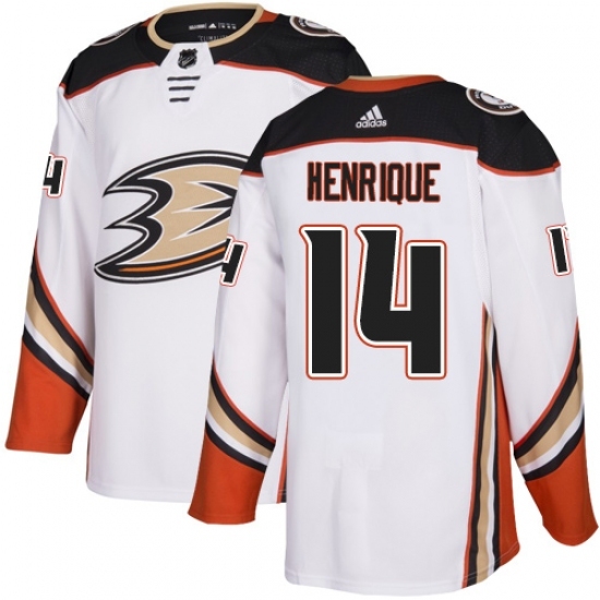 Men's Adidas Anaheim Ducks #14 Adam Henrique Authentic White Away NHL Jersey Men's Adidas Anaheim Ducks #14 Adam Henrique Authentic White Away NHL Jersey