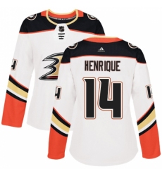 Women's Adidas Anaheim Ducks #14 Adam Henrique Authentic White Away NHL Jersey Women's Adidas Anaheim Ducks #14 Adam Henrique Authentic White Away NHL Jersey