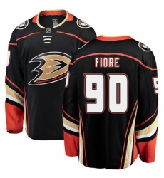 Men's Anaheim Ducks #90 Giovanni Fiore Fanatics Branded Black Home Breakaway NHL Jersey