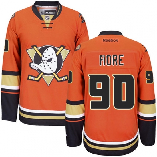 Men's Reebok Anaheim Ducks #90 Giovanni Fiore Authentic Orange Third NHL Jersey Men's Reebok Anaheim Ducks #90 Giovanni Fiore Authentic Orange Third NHL Jersey
