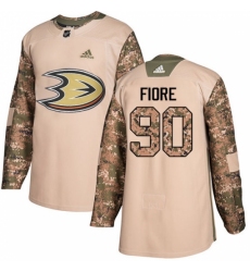Youth Adidas Anaheim Ducks #90 Giovanni Fiore Authentic Camo Veterans Day Practice NHL Jersey