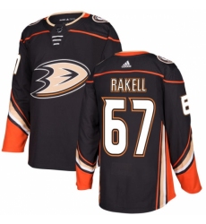 Men's Adidas Anaheim Ducks #67 Rickard Rakell Authentic Black Home NHL Jersey