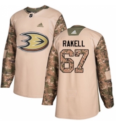 Men's Adidas Anaheim Ducks #67 Rickard Rakell Authentic Camo Veterans Day Practice NHL Jersey