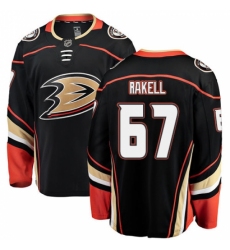 Men's Anaheim Ducks #67 Rickard Rakell Fanatics Branded Black Home Breakaway NHL Jersey