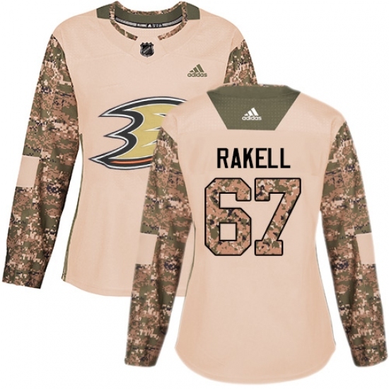 Women's Adidas Anaheim Ducks #67 Rickard Rakell Authentic Camo Veterans Day Practice NHL Jersey Women's Adidas Anaheim Ducks #67 Rickard Rakell Authentic Camo Veterans Day Practice NHL Jersey